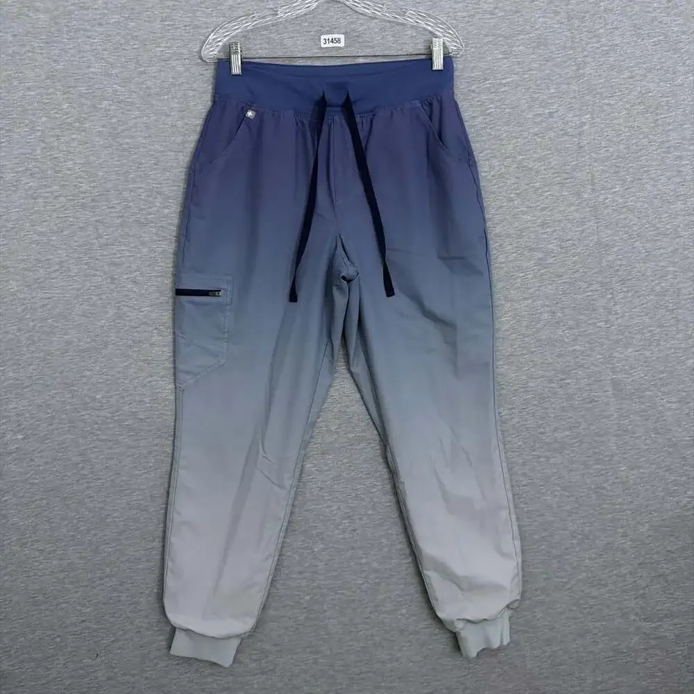FIGS Womens Size M Blue Ombre Dip Dye Yala Zamora Jogger Scrub Pants